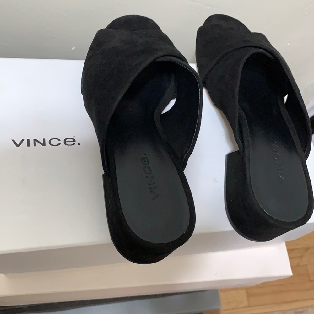 New vince black sandals